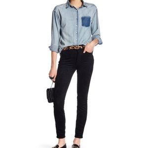 MOTHER High Waisted The Looker Black Jeans in Not Guilty